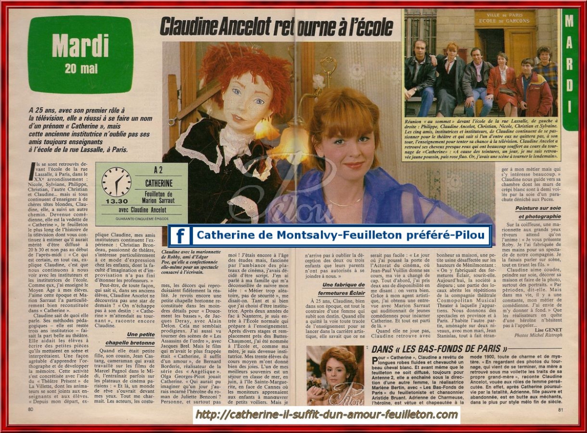 claudine-ancelot_article-de-presse_claudine-ancelot-retourne-a-l-ecole_juliette-benzoni